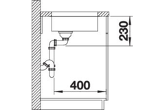 Blanco spoeltafel andano 180-u