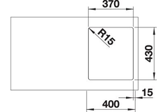 Blanco spoeltafel andano 340-if man.