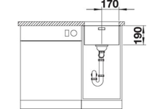 Blanco spoeltafel andano 340-u