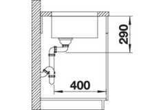 Blanco spoeltafel andano 340-u