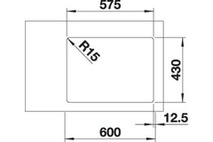 Blanco spoeltafel andano 340/180-if br man.