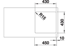 Blanco spoeltafel andano 400-if man.