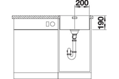 Blanco spoeltafel andano 400-if man.