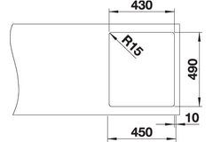 Blanco spoeltafel Andano 400-IF/A auto.