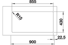 Blanco spoeltafel andano 400/400-if man.