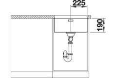 Blanco spoeltafel andano 450-u man