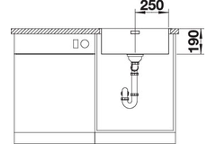 Blanco spoeltafel andano 500-if man.