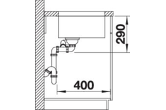 Blanco spoeltafel andano 500/180-u br man.