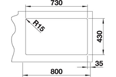 Blanco spoeltafel andano 700-if man.