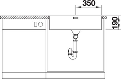 Blanco spoeltafel andano 700-if man.
