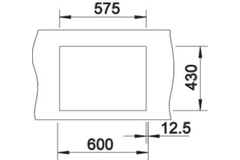 Blanco spoeltafel claron 340/180-if bl man.
