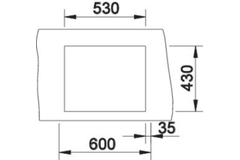 Blanco spoeltafel Claron 500-IF manueel durinox
