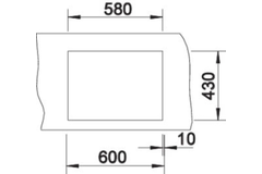 Blanco spoeltafel claron 550-if man.