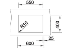 Blanco spoeltafel claron 550-u man.