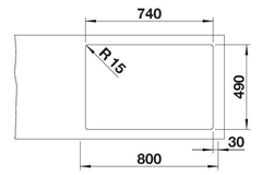 Blanco spoeltafel claron 700-if/a auto.