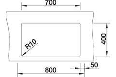 Blanco spoeltafel claron 700-u man.