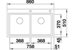 Blanco spoeltafel divon ii 8-if auto.