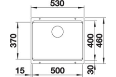 Blanco spoeltafel etagon 500-u antraciet man.