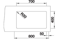 Blanco Etagon 700-U wit zonder afloopg