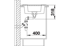 Blanco spoeltafel Metra 6 S zwart manueel