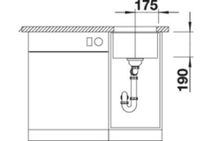 Blanco Subline 320-U café manuele bediening