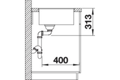 Blanco Subline 400-F café manuele bediening