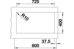 Blanco Subline 430/270-U links café manuele bediening