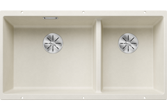Blanco Subline 480/320-U links zacht wit manuele bediening
