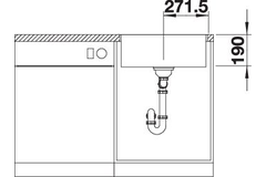 Blanco spoelb Subline 500-IF steelframe zwart manueel