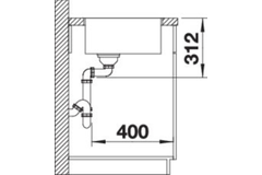 Blanco spoelb Subline 500-IF steelframe zwart manueel