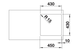 Blanco spoeltafel Supra 400-IF/A r12