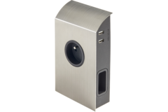 Born rvs b-f stekkerblok 1x16a-2x6a-2x usb a