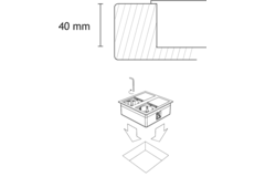 Versahit dual 2st b/f mat wit+ kabel 2000 mm met a + kabel 2000 mm met aparte stekker