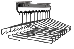 Klederhanger 50cm antraciet telesc.zwaar