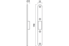 Xinnix nz magnetische sluiting 190mm grijs