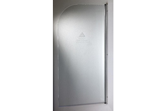 Scharnier over volledige hoogte voor badrand, voor 6 mm glas, L1500, glanzend aluminium