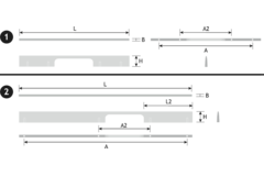 Greep PEAK BA1120-160 L1150 aluminium rvs-look