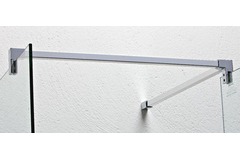 Scharnierende bevestiging op glas, voor 6/10 mm glas, B25 H25 L45, chroom