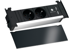 Kapsa zwart 3 stopcontacten d-nl-l +usb charger