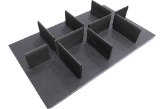 Modulo set frontlade antislip+verdelerset zw k1201 1124 x 472 x 15 mm