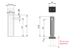 Sokkelversteller rekord tech dia12 cc52mm