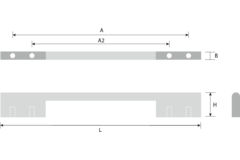 Greep fortis ba512 l540 eik ongelakt