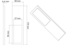 Streto Led zwart set 4x4w 4000K-12V + convertermet met schakelaar