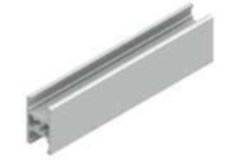 Horizontaal U-profiel centraal RC-Base 4m zwart