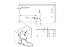 Cornerstone Maxx draaikorf set2 L wit/chr k90 b45