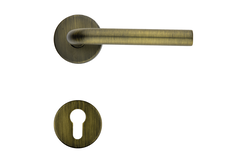 Deurkruk Pro l shape 16mm mat brons r+e cyl