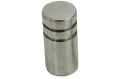 Knop RVS dia. 15mm h30mm met 2 groeven