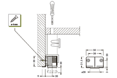 Sokkelversteller 100kg +20mm schroefbevestiging
