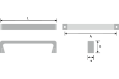 Greep encanto zamak zwart mat ba 128mm l140mm