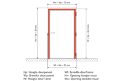 Xinnix X1 kit kopstuk breedte 880mm opentrekken